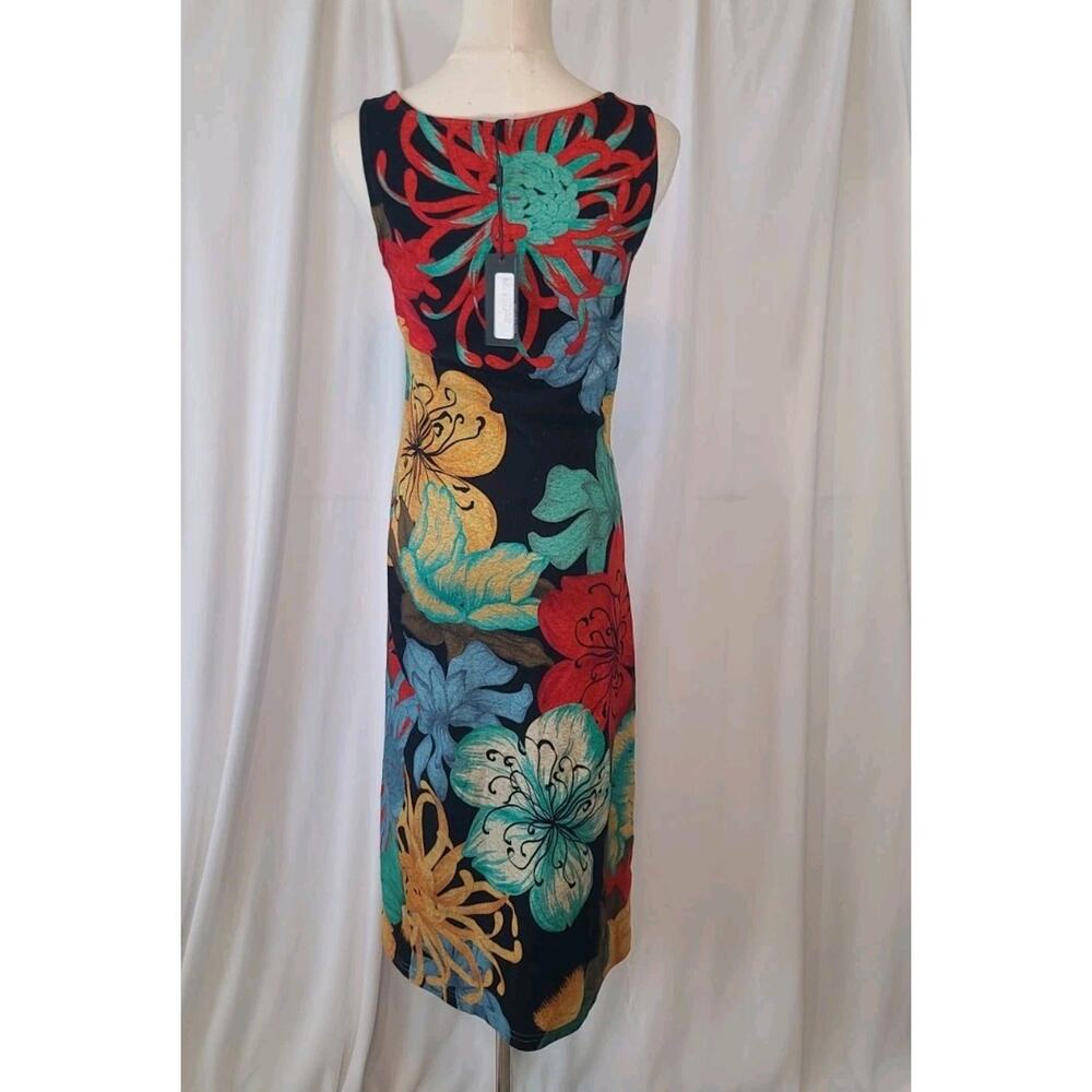 The Kit By Daniel Vosovic Black Camellia Midi Tank Dress XS New W/Tag - Picture 7 of 10
